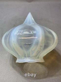 Antique Arts & Crafts Victorian Blown Opaline Glass Lamp Shade Benson Alchemy
