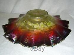 Antique Aurora Pearls Enameled Morning Glory Rubina Rindskopf Brides Bowl