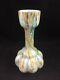 Antique Bohemian Harrach Cased Spatter Mica Spangle 6 5/8 Art Glass Vase 1890s