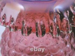 Antique Bohemian Victorian Pink Opalescent Jack Pulpit & Berry Art Glass Vase