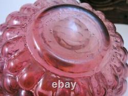 Antique Bohemian Victorian Pink Opalescent Jack Pulpit & Berry Art Glass Vase