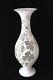 Antique Bohemian White Cut To Clear Overlay Glass Vase C 1875