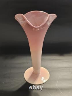 Antique Burmese Vase Mt Washington Burmese Glass Trumpet or Lily Vase Antique Burmese Vase Mt Washington Burmese Glass Trumpet or Lily Vase