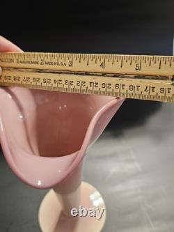 Antique Burmese Vase Mt Washington Burmese Glass Trumpet or Lily Vase Antique Burmese Vase Mt Washington Burmese Glass Trumpet or Lily Vase