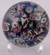 Antique Clichy Mini End Of Day Scramble With 2 Partial Roses Glass Paperweight