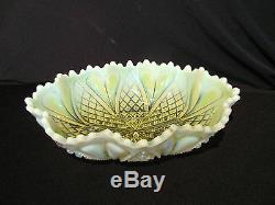 Antique English Vaseline Glass Bowl Circa 1900