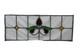 Antique English Victorian Art Nouveau Stained Glass Floral Transom Window Panel