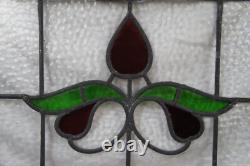 Antique English Victorian Art Nouveau Stained Glass Floral Transom Window Panel Antique English Victorian Art Nouveau Stained Glass Floral Transom Window Panel