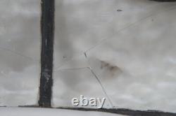 Antique English Victorian Art Nouveau Stained Glass Floral Transom Window Panel Antique English Victorian Art Nouveau Stained Glass Floral Transom Window Panel