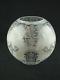 Antique Etched Globe Clear Glass Duplex Oil Lamp Shade Art Nouveau Design