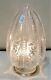 Antique Etched Tear Drop French Glass Lamp Shade Victorian Art Nouveau