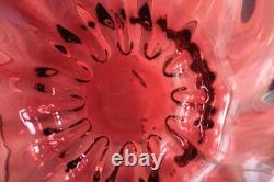 Antique French Cranberry Art Glass Fruit Console Bowl Victorian Centerpiece Antique French Cranberry Art Glass Fruit Console Bowl Victorian Centerpiece