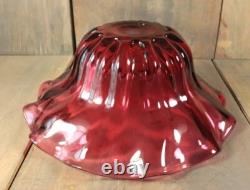 Antique French Cranberry Art Glass Fruit Console Bowl Victorian Centerpiece Antique French Cranberry Art Glass Fruit Console Bowl Victorian Centerpiece
