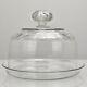 Antique French Cut Clear Crystal Cheese Dome / Bell / Cloche By Baccarat C. 1880