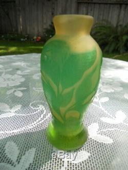 Antique French Galle Acid Etched Bud Vase