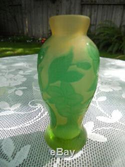 Antique French Galle Acid Etched Bud Vase