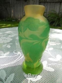 Antique French Galle Acid Etched Bud Vase