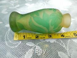 Antique French Galle Acid Etched Bud Vase