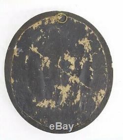 Antique French Victorian Mourning Hair Art Ebony Frame Reliquary dated 1862