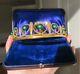 Antique Georgian Early Victorian Pinchbeck Green Art Glass Tiara