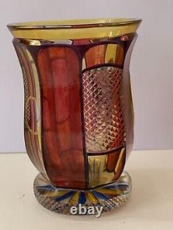 Antique Glass Beaker Ranftbecher Austria Vienna Fürchtegott Leberecht Fischer