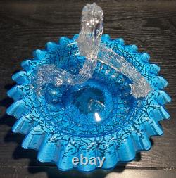 Antique Hand Blown Stevens Williams Art Glass Basket