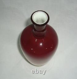 Antique Hobbs Bruckenier Wheeling West Va Peach Blow Cased Glass Morgan Vase