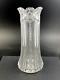Antique J Hoare Abp Cut Glass Plume Or Hindoo Pattern 10 1/4 Vase