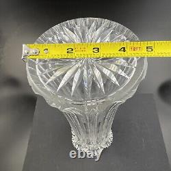 Antique J Hoare ABP Cut Glass PLUME or HINDOO Pattern 10 1/4 Vase