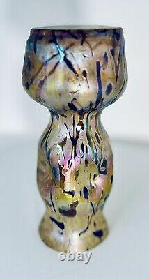 Antique Kralik Bacillus Vase Iridescent Art Glass Vase