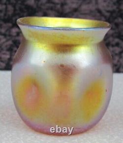 Antique L. C. Tiffany #105 Blown Iridescent Pinched Waist Art Glass Toothpick