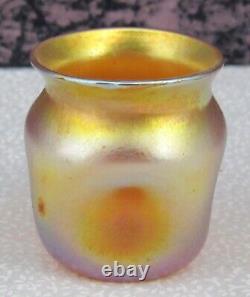 Antique L. C. Tiffany #105 Blown Iridescent Pinched Waist Art Glass Toothpick