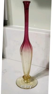 Antique Libbey Amberina Bud Vase