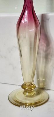 Antique Libbey Amberina Bud Vase