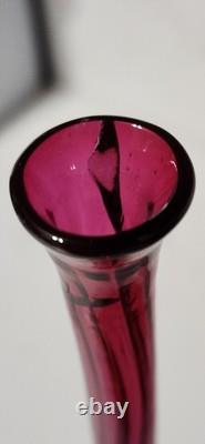 Antique Libbey Amberina Bud Vase