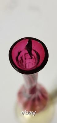 Antique Libbey Amberina Bud Vase
