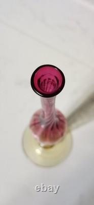 Antique Libbey Amberina Bud Vase