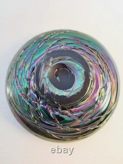 Antique Loetz Pallme Konig Purple Iridescent Bohemian Glass Threaded Vein Bowl Antique Loetz Pallme Konig Purple Iridescent Bohemian Glass Threaded Vein Bowl
