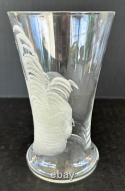 Antique Mary Gregory Pitcher Tumbler 3 Piece Set White Painted Enamel Silhouette