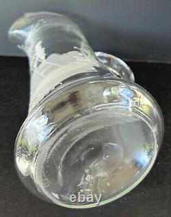 Antique Mary Gregory Pitcher Tumbler 3 Piece Set White Painted Enamel Silhouette
