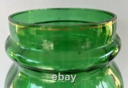 Antique Mary Gregory Vase 11.75 Green White Enamel Silhouette Victorian Woman Antique Mary Gregory Vase 11.75 Green White Enamel Silhouette Victorian Woman