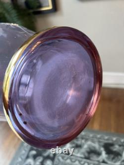 Antique Moser Bohemian Alexandrite Art Glass Hand Painted Enameled Floral Vase Antique Moser Bohemian Alexandrite Art Glass Hand Painted Enameled Floral Vase