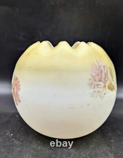 Antique Mount Washington Crown Milano Art Glass Rose Bowl Flower Floral 6.5