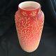 Antique Mt Washington 10 Coralene Peachblow Satin Art Glass Cylinder Vase
