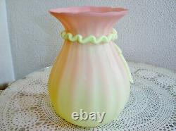 Antique Mt. Washington Burmese Blown Satin Art Glass Posey Vase