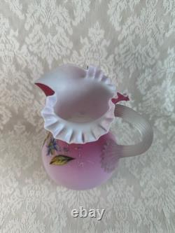 Antique Mt. Washington Peachblow Lemonade Pitcher, Hand-Painted Floral, 9¾ Antique Mt. Washington Peachblow Lemonade Pitcher, Hand-Painted Floral, 9¾