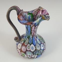 Antique Murano Glass Vase Fratelli Toso Millefiori Posy 4 MADE ITALY 1900s RARE