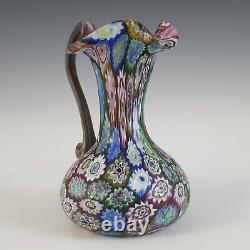 Antique Murano Glass Vase Fratelli Toso Millefiori Posy 4 MADE ITALY 1900s RARE