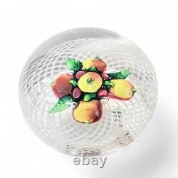 Antique New England Fruit Bouquet Lampwork Art Glass Paperweight