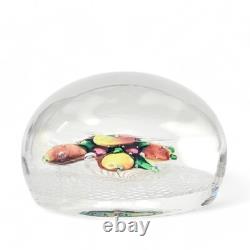 Antique New England Fruit Bouquet Lampwork Art Glass Paperweight